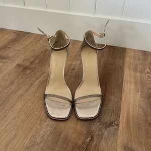 Jessica Simpson gold high heels